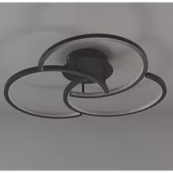 Quay Design Cooper LED Semi-Flush Light Matt Black 20W 1250lm 11 Quay Design Cooper LED Semi-Flush Light Matt Black 20W 1250lm -Indoor Lighting Sales Store 735VG A3