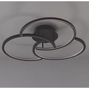 Quay Design Cooper LED Semi-Flush Light Matt Black 20W 1250lm 6 Quay Design Cooper LED Semi-Flush Light Matt Black 20W 1250lm - Image 4