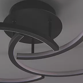 Quay Design Cooper LED Semi-Flush Light Matt Black 20W 1250lm 8 Quay Design Cooper LED Semi-Flush Light Matt Black 20W 1250lm - Image 6