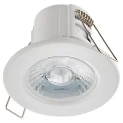 LAP Cosmoseco Fixed Fire Rated LED Downlight White 5.8W 450lm -Indoor Lighting Sales Store 777PP A3