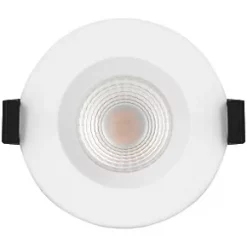Luceco FTYPE COMPACT Fixed Cylinder Fire Rated LED Downlight White 6W 600lm -Indoor Lighting Sales Store 796KJ A2