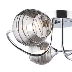 Quay Design Leonie LED 3-Light Semi-Flush Ceiling Light Chrome 6W 200lm -Indoor Lighting Sales Store 837VH A2