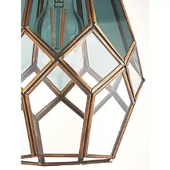 Quay Design Thames Antique Brass Metal & Glass Cage Pendant Shade -Indoor Lighting Sales Store 843VG A2
