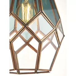 Quay Design Thames Antique Brass Metal & Glass Cage Pendant Shade -Indoor Lighting Sales Store 843VG A3