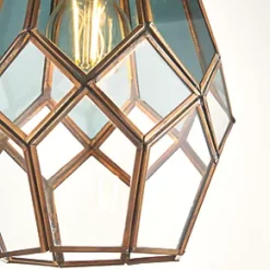 Quay Design Thames Antique Brass Metal & Glass Cage Pendant Shade -Indoor Lighting Sales Store 843VG A4