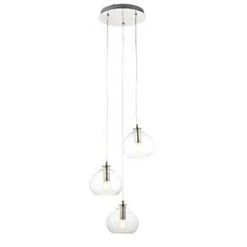 Quay Design Willow 3-Light Cluster Pendant Bright Nickel -Indoor Lighting Sales Store 857VG A3