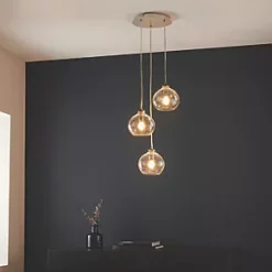 Quay Design Willow 3-Light Cluster Pendant Bright Nickel -Indoor Lighting Sales Store 857VG A5