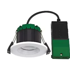 Luceco FType Compact Fixed Cylinder Fire Rated LED Downlight White 6W 470lm -Indoor Lighting Sales Store 873KH A3