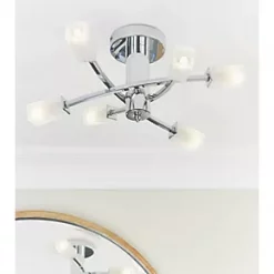 Quay Design Olivia LED 6-Light Semi-Flush Ceiling Light Chrome 12W 200lm 11 Quay Design Olivia LED 6-Light Semi-Flush Ceiling Light Chrome 12W 200lm -Indoor Lighting Sales Store 960VH A3