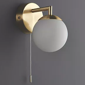 Quay Design Milo LED Bathroom Wall Light Brushed Brass 2.5W 200lm 8 Quay Design Milo LED Bathroom Wall Light Brushed Brass 2.5W 200lm - Image 6